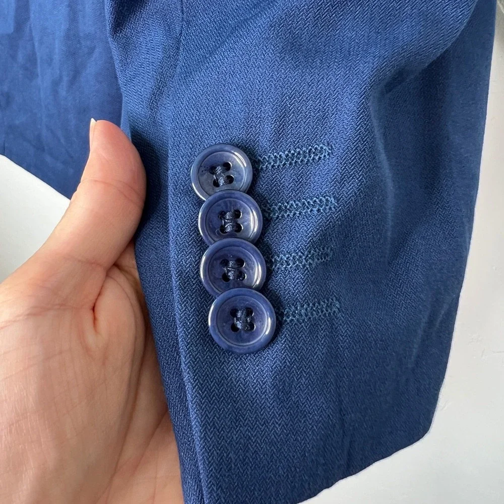 Isaac Mizrahi Blazer Boys Size 18H BlueTwo Button Suit Jacket Husky